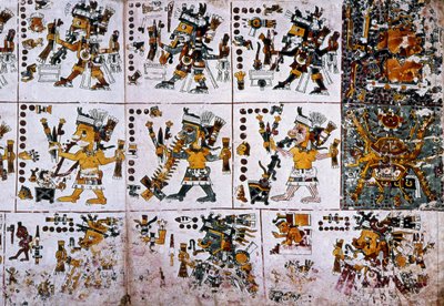 Detail from a Facsimile Copy of a Page of the Codex Borgia by Unknown